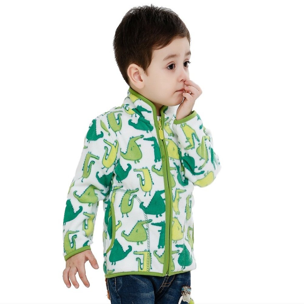 Winter Jacket for Toddler Boys Fleece Outerwear Jacket Winter Coat for Baby Boy (4T, Mr. Crocodile)