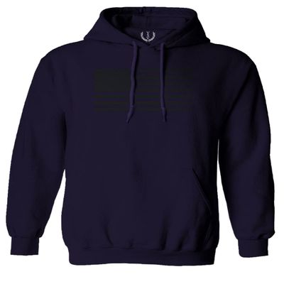 0023. United States of America Vintage American Flag USA us Military Patriotic Style Sweatshirt Pullover Hoodie (Navy, X-Large)