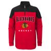 Outerstuff NHL Chicago Blackhawks Youth Boys Prospect 1/4 Zip, Large(14-16), Red view 1