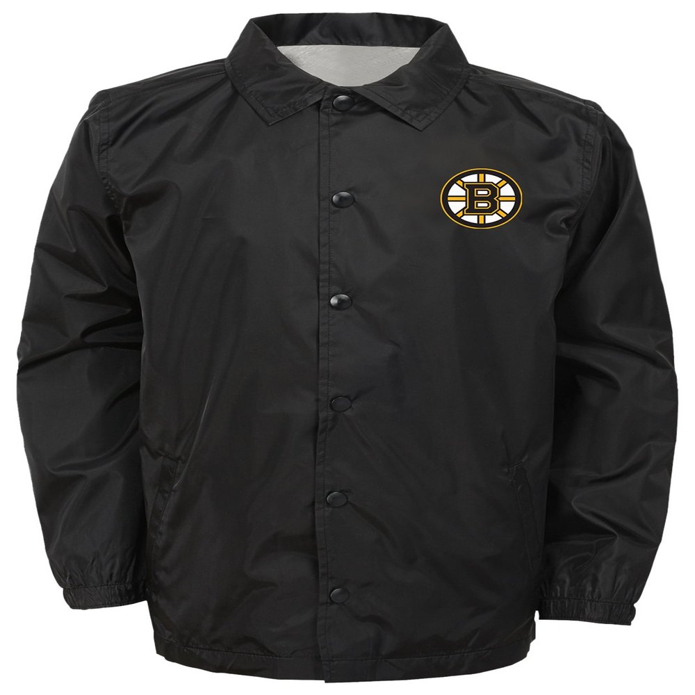 Outerstuff NHL Boston Bruins Youth Boys Bravo Coaches Jacket, Large(14-16), Black