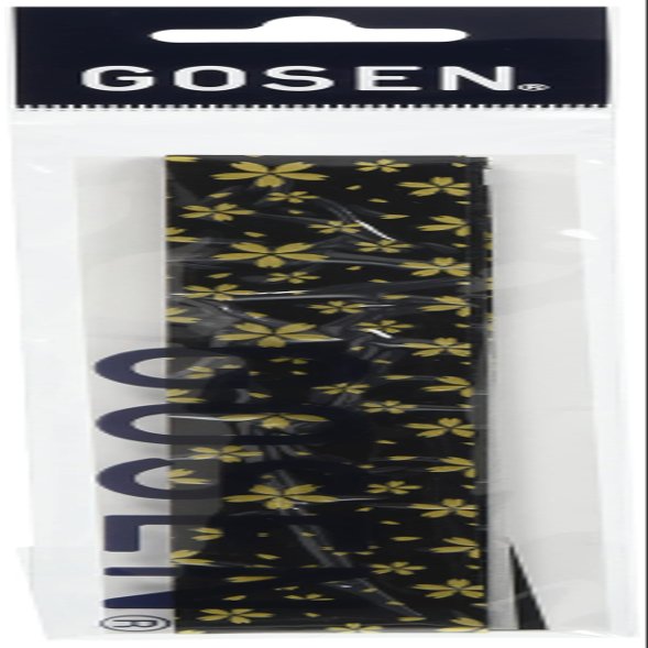 Gosen B815BKG Overgrip Japanese Pattern Flowers Black x Gold