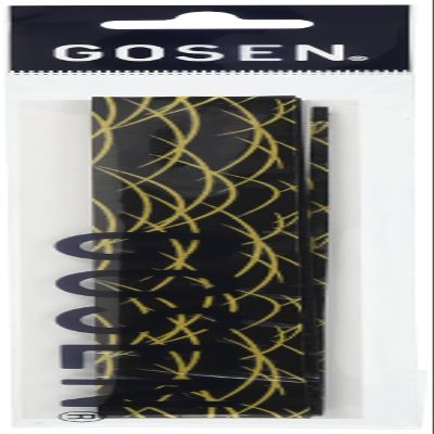 Gosen B816BKG Overgrip Japanese Pattern Grass Black x Gold