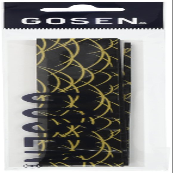 Gosen B816BKG Overgrip Japanese Pattern Grass Black x Gold