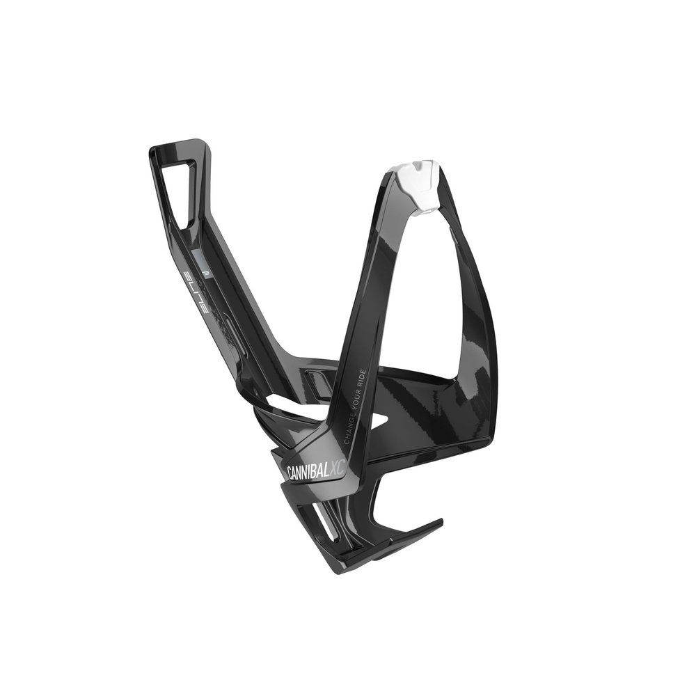 Elite Cannibal Xc Glossy Bottle Cage, Black/White Graphic