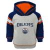 Outerstuff NHL Edmonton Oilers Infant Classic Stripe Hoodie, 24 Months, Heather Grey view 1