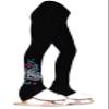 Ice Fire Polartec Figure Skating Pants Skate with Heart Design (Adult Medium) view 1