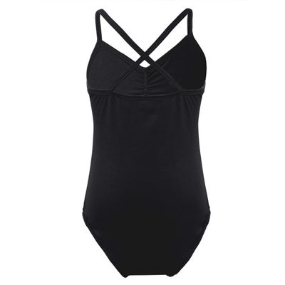 Freebily Kids Girls Sleeveless Spaghetti Straps Gymnastics Leotard Ballet Dance Unitard Sport Biketard Yoga Bodysuit Swimwear Black 8-10 Years