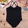 Freebily Kids Girls Sleeveless Spaghetti Straps Gymnastics Leotard Ballet Dance Unitard Sport Biketard Yoga Bodysuit Swimwear Black 8-10 Years view 4
