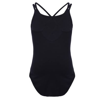 Freebily Kids Girls Double Straps Sleeveless Gymnastic Ballet Leotard Jumpsuit Athletic Dance Clothes Tank Tops Outfits Black A 10-12 Years