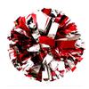 PUZINE 2pack 13" Cheerleading Pom Poms with New Handle for Team Spirit Sports Dance Cheering Kids Adults 100g (Red with Silver) view 1
