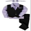 Johnnie Lene JL40 Pinstripe Boys Formal Dresswear Vest Set (18 Months, Black/Lilac) view 1