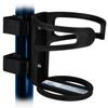 Blue Jay An Elite Healthcare Brand Hold My Drink Universal Beverage Holder with Non-Slip Strip for All Mobility Equipment | Easy to Install Holds Beverages with Flexible Cup Holder | Black view 1