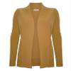 Cielo Women's Solid Basic Open Front Pockets Knit Sweater Cardigan Mustard XL view 2