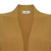 Cielo Women's Solid Basic Open Front Pockets Knit Sweater Cardigan Mustard XL view 3