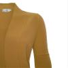 Cielo Women's Solid Basic Open Front Pockets Knit Sweater Cardigan Mustard XL view 4