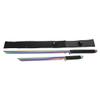 THIRD Set of Two Blades H0128C 48 cm Stainless Steel Blade, Titanium Plated Rainbow with Twisted Rope Handle, with Nylon Sheath view 1