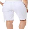 Jason Maxwell Women's Adjustable Tie Bermuda Short, White, 6 view 2