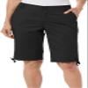 Jason Maxwell Women's Adjustable Tie Bermuda Short, Black, 14 view 1