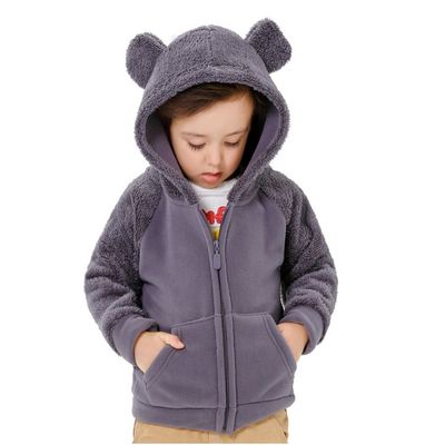 Stesti Winter Jacket for Toddler Boys Fur Soft Fleece Jacket Winter Coat for Baby Boy (6T, Grey)
