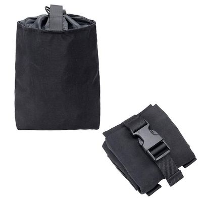 EXCELLENT ELITE SPANKER Tactical Folding Dump Pouch Utility Tool Bag Military Molle Drawstring Ammo Magazine Pouch (Black)