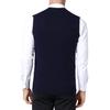 FULIER Mens Winter V-Neck Sleeveless Vest Classic Business Gentleman Knitwear Knitted Waistcoat Sweater Cardigans Tank Tops (S, Navy) view 4