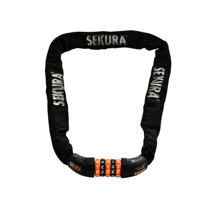 Bchel Sekura Number Link Chain Lock, Black, 90 cm