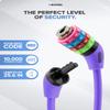 Bchel Bike Locks Cable for Kids - Colorful & Keyless - Secure Your Child's Bike - Easy-to-Use Bicycle Accessory, High Security 5 Digit Resettable Combination Coiling Bicycle Lock, Anti Theft view 3
