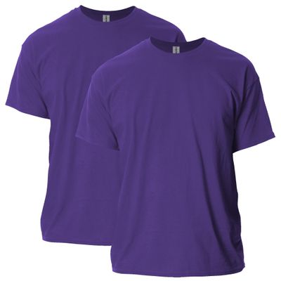 Gildan Adult Ultra Cotton T-Shirt, Style G2000, Multipack, Purple (2-Pack), 2X-Large