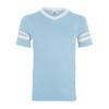 Augusta Sportswear Men's Sleeve Stripe Jersey, Aqua/White, Medium view 1