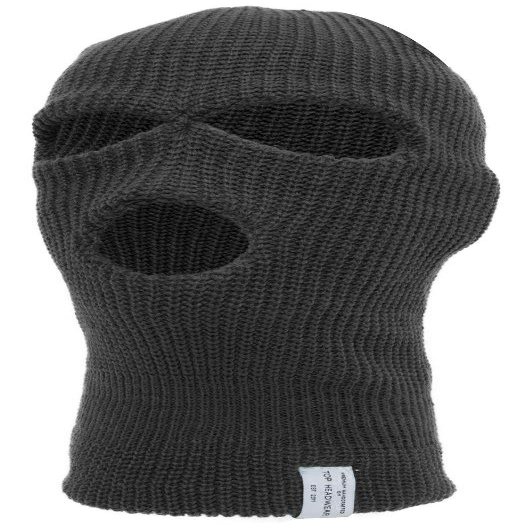 TOP HEADWEAR 3-Hole Winter Ski Mask - Charcoal