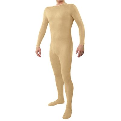 Shinningstar Adults Well Fit Spandex One Piece Unitard Costume Bodysuit (M, Nude)