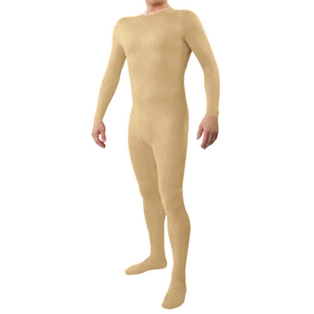 Shinningstar Adults Well Fit Spandex One Piece Unitard Costume Bodysuit (M, Nude)