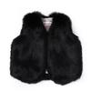 benetia Toddler Girls Vest Faux Fur Coat Black 4t