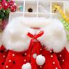 Baby Girl Winter Warm Cape Toddler Coat Cloak Jacket Fur Outerwear Clothes 0-3Y (12-18 Months, red) view 2
