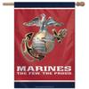 WinCraft Military Marines 43680117 United States Marines 28" x 40" Vertical Flag, Multicolor view 1