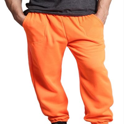 VICTORIOUS Men's Elastic Cuff Fleece Sweatpants - HILLSP - Neon Orange - 2X-Large