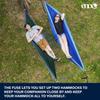 ENO Fuse Tandem Hammock System Colour Slate Lightwieght Fuse Spreader Bars, Two Hammocks Side by Side Dac Grren Anodised Aluminium Alloy Eliminates Enviro Damage Weight 277 g view 2