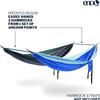 ENO Fuse Tandem Hammock System Colour Slate Lightwieght Fuse Spreader Bars, Two Hammocks Side by Side Dac Grren Anodised Aluminium Alloy Eliminates Enviro Damage Weight 277 g view 3