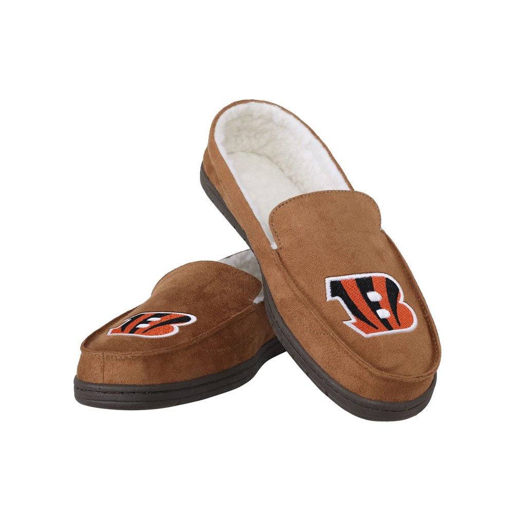 FOCO Cincinnati Bengals NFL Mens Exclusive Beige Moccasin - M