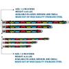 Dog Collar Seatbelt Buckle Mustaches 4 Black Multi Color 18 to 32 Inches 1.5 Inch Wide view 3