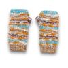 Ella Sussman Hand Knit Womens Fingerless Striped Texting Gloves Warm Wool Fleece Lined (Gray/Multi) view 2
