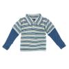KicKee Pants Little Boys Print Long Sleeve Double Layer Polo, Boy Perth Stripe, 3T view 1