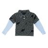 KicKee Pants Little Boys Print Long Sleeve Double Layer Polo, Midnight Kangaroo, 2T view 1