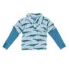 KicKee Pants Little Boys Print Long Sleeve Double Layer Polo, Pond Crocodile, 2T view 1