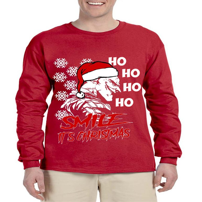 ALLNTRENDS Men's Long Sleeve Christmas Smile Its Christmas Ugly Gift (2XL, Red)