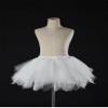 Big Girls Tutu Skirts Layered Tulle Princess Dresses Sparkle Halloween Tutu White view 2