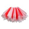 Big Girls Tutu Skirts Layered Tulle Princess Dresses Sparkle Halloween Tutu Red/White view 1