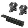 360 TACTICAL .22/Airgun 3/8" Dovetail to 7/8" Weaver Picatinny Rail Adapter Mount 9 Slot Low Profile view 1