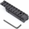 360 TACTICAL .22/Airgun 3/8" Dovetail to 7/8" Weaver Picatinny Rail Adapter Mount 9 Slot Low Profile view 3