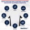 Beach Bros. Men's UPF 50+ Swim Shirt - Short Sleeve Quick Dry Rashguard - White/Black Color Block Panel, Small view 2